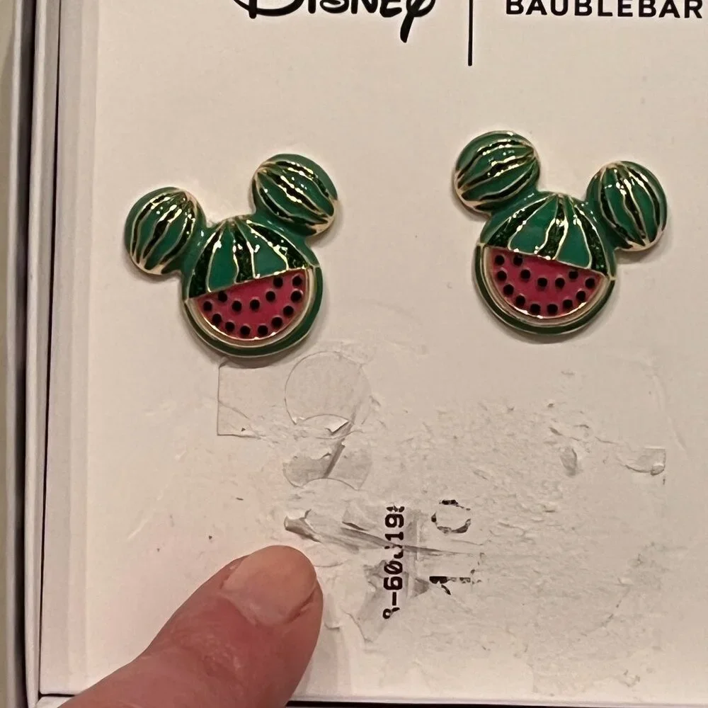 Mickey Mouse Disney BaubleBar Watermelon Stud Earrings (NEW) (kids/x)